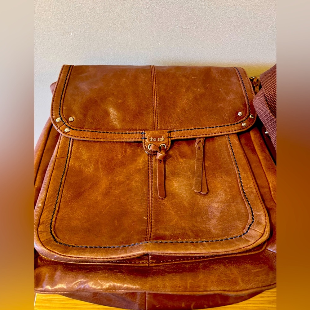The Sak Leather Messenger Bag